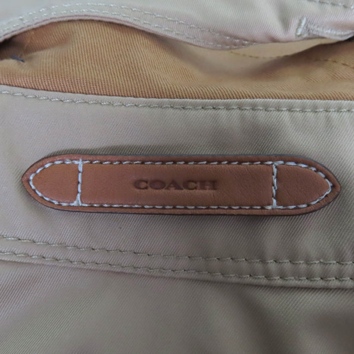 極美品☆COACH コーチ F20489 コットン 襟ラムファー・ウールライナー付 トレンチコート ベージュ XS 正規品 レディース