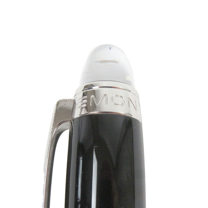 良品□MONTBLANC モンブラン スターウォーカー ホワイトスター キャップ式 ボールペン ブラック シルバー ドイツ製 メンズ 筆記確認済み