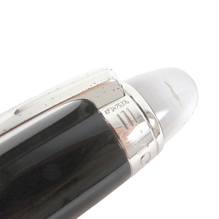 良品□MONTBLANC モンブラン スターウォーカー ホワイトスター キャップ式 ボールペン ブラック シルバー ドイツ製 メンズ 筆記確認済み