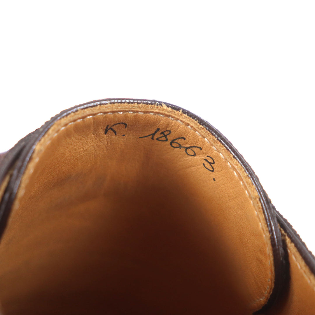 美品▼John Lobb ジョンロブ エレファントレザー 希少 ビスポーク プレーントゥ レースアップ シューズ 28cm相当 保存袋付き メンズ
