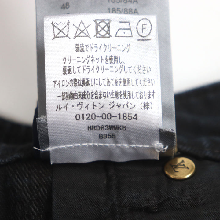 極美品▼LOUIS VUITTON ルイヴィトン 24AW 1AFX68 ダミエワークウェアコットン デニムパンツ ブラック 29 イタリア製 正規品 メンズ