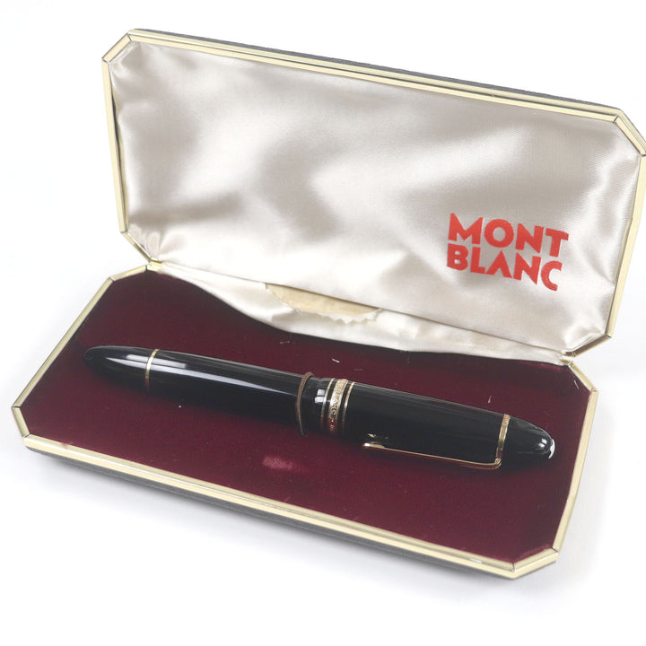 良品□MONTBLANC モンブラン マイスターシュテュック 149 ペン先18K Bニブ キャップ式 万年筆 ブラック ゴールド ドイツ製 メンズ