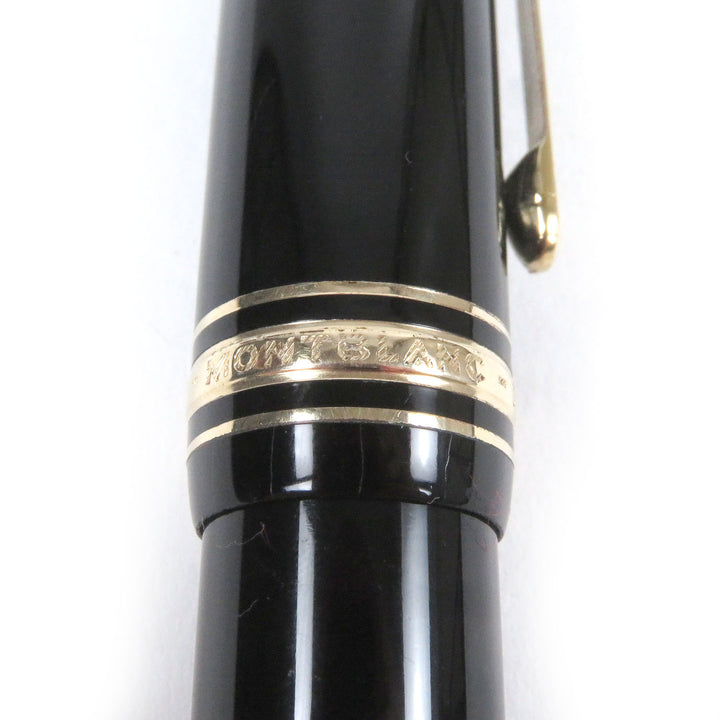 良品□MONTBLANC モンブラン マイスターシュテュック 149 ペン先18K Bニブ キャップ式 万年筆 ブラック ゴールド ドイツ製 メンズ