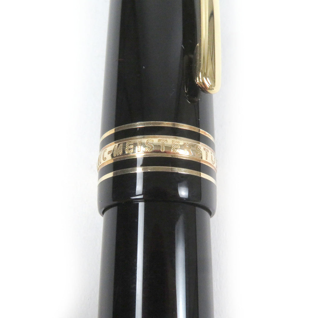 極美品□MONTBLANC モンブラン マイスターシュテュック 149 18K Fニブ キャップ式 万年筆 ブラック ゴールド 箱・ケース付き ドイツ製