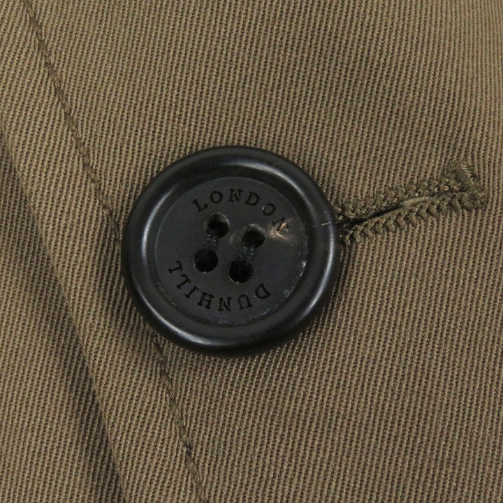 極美品□Dunhill ダンヒル ウール100％ 裏シルク混 ロゴボタン シングル テーラードジャケット ブレザー ベージュ 48 イタリア製 正規品