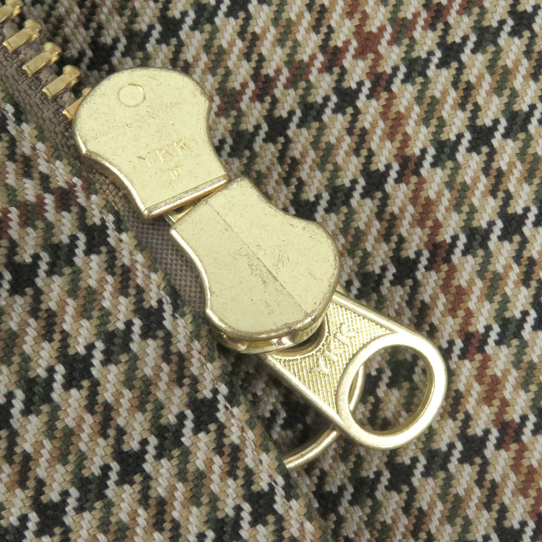 極美品□Barbour バブアー 2002219 グレンチェック 襟コーデュロイ ロゴボタン ステンカラーコート ロングコート ベージュ系 8 正規品