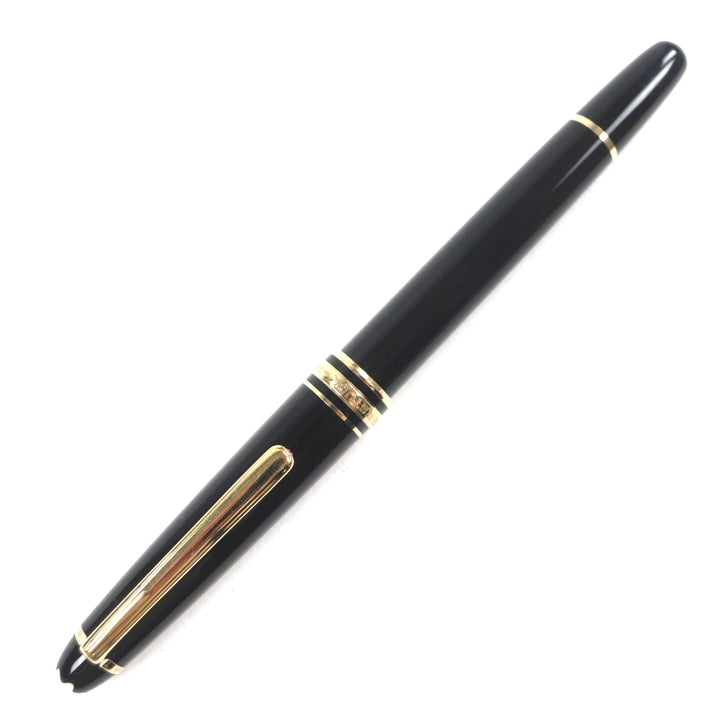 美品▼MONTBLANC モンブラン マイスターシュテュック クラシック 14K Fニブ ホワイトスター 万年筆 ブラック ゴールド ドイツ製 メンズ