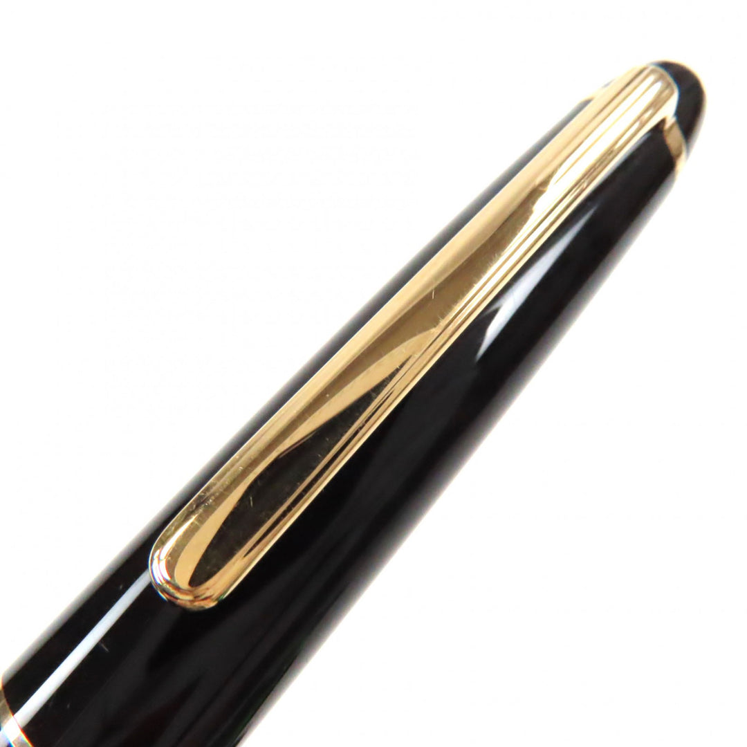 美品▼MONTBLANC モンブラン マイスターシュテュック クラシック 14K Fニブ ホワイトスター 万年筆 ブラック ゴールド ドイツ製 メンズ
