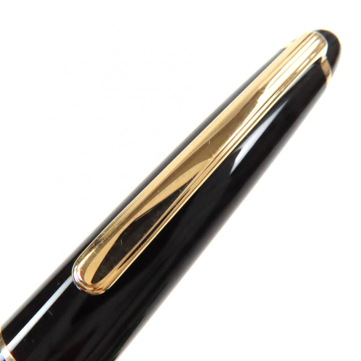 美品▼MONTBLANC モンブラン マイスターシュテュック クラシック 14K Fニブ ホワイトスター 万年筆 ブラック ゴールド ドイツ製 メンズ