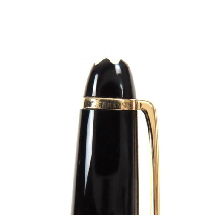 美品▼MONTBLANC モンブラン マイスターシュテュック クラシック 14K Fニブ ホワイトスター 万年筆 ブラック ゴールド ドイツ製 メンズ