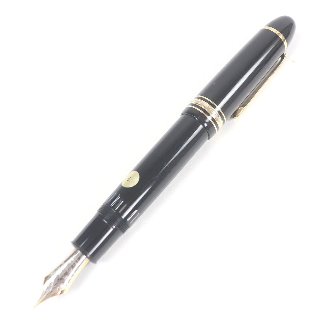 良品□MONTBLANC モンブラン マイスターシュテュック 149 ホワイトスター ペン先14C Fニブ キャップ式 万年筆 ブラック ドイツ製