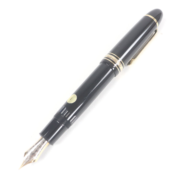 良品□MONTBLANC モンブラン マイスターシュテュック 149 ホワイトスター ペン先14C Fニブ キャップ式 万年筆 ブラック ドイツ製
