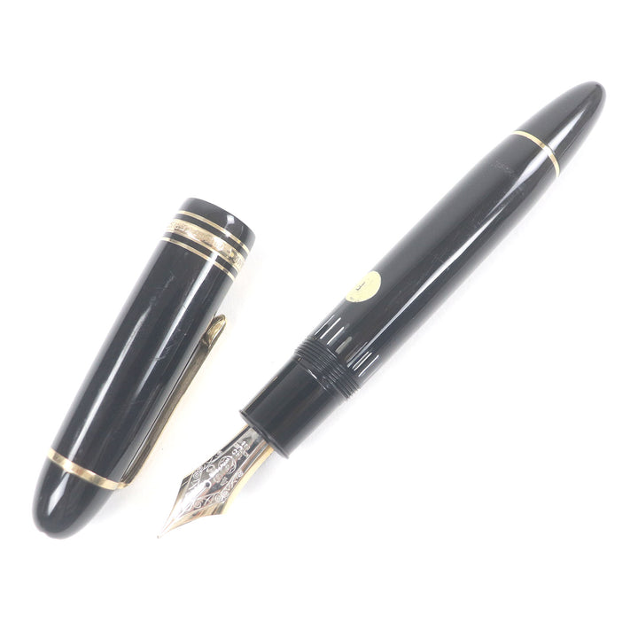 良品□MONTBLANC モンブラン マイスターシュテュック 149 ホワイトスター ペン先14C Fニブ キャップ式 万年筆 ブラック ドイツ製