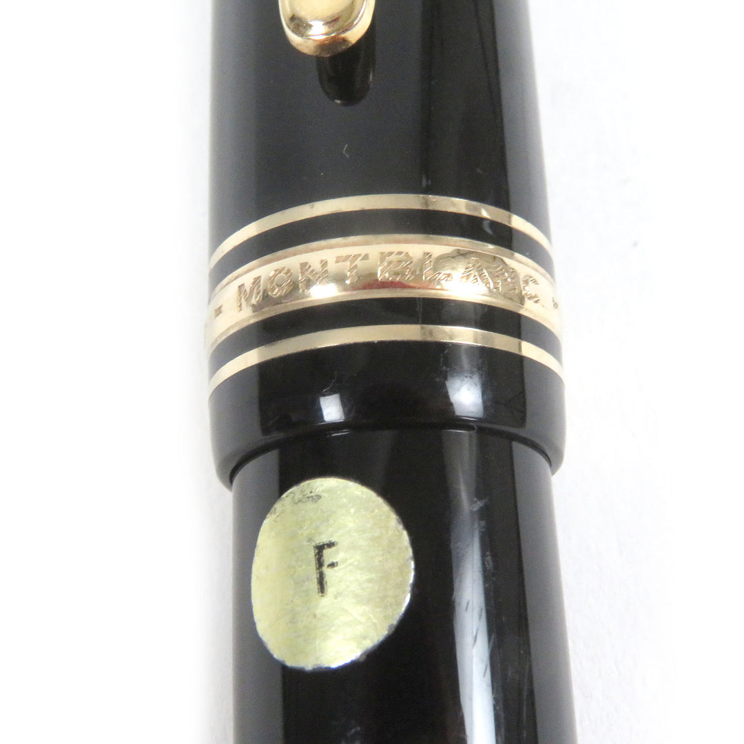 良品□MONTBLANC モンブラン マイスターシュテュック 149 ホワイトスター ペン先14C Fニブ キャップ式 万年筆 ブラック ドイツ製