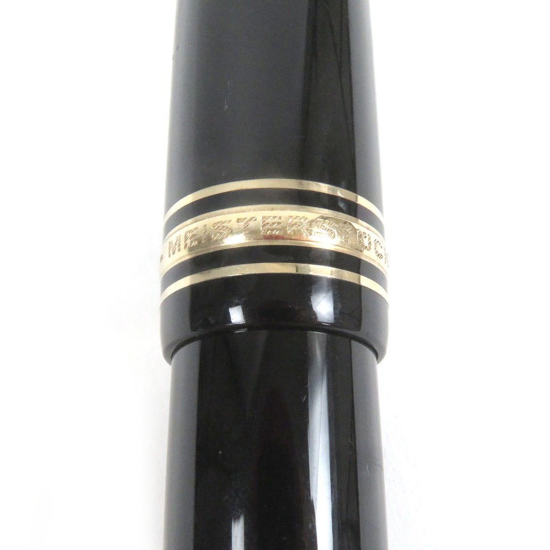 良品□MONTBLANC モンブラン マイスターシュテュック 149 ホワイトスター ペン先14C Fニブ キャップ式 万年筆 ブラック ドイツ製