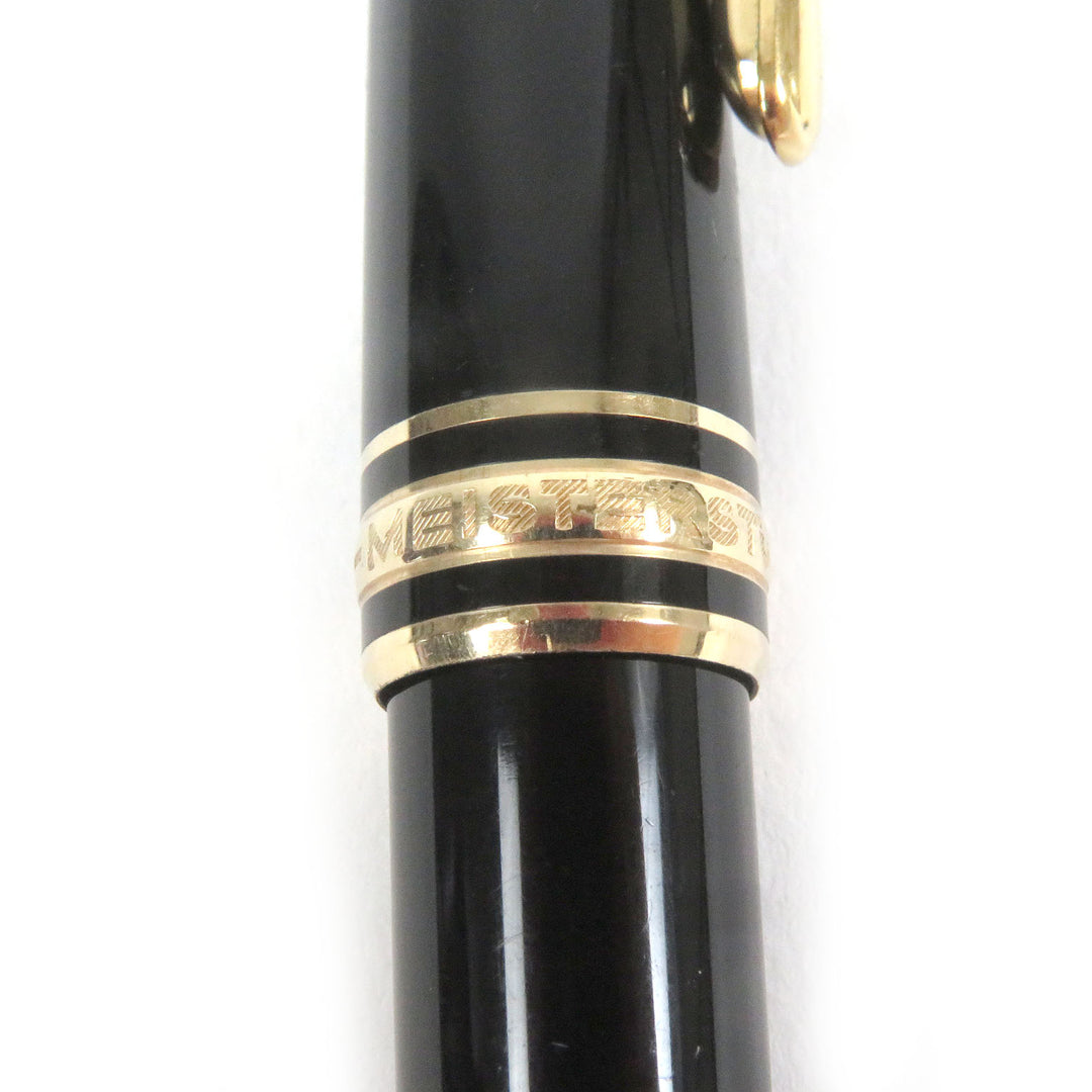 良品□MONTBLANC モンブラン マイスターシュテュック クラシック キャップ式 ボールペン ステーショナリー ブラック ゴールド ドイツ製