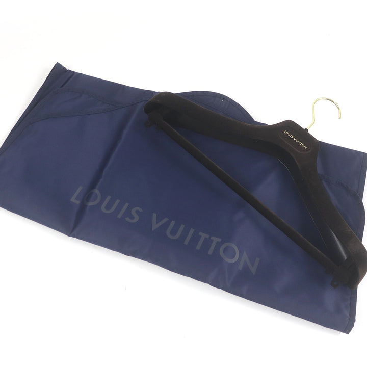 美品□LOUIS VUITTON ルイヴィトン 羊革 フライフロント スウェードレザー ステンカラーコート グレー 46 イタリア製 正規品 メンズ