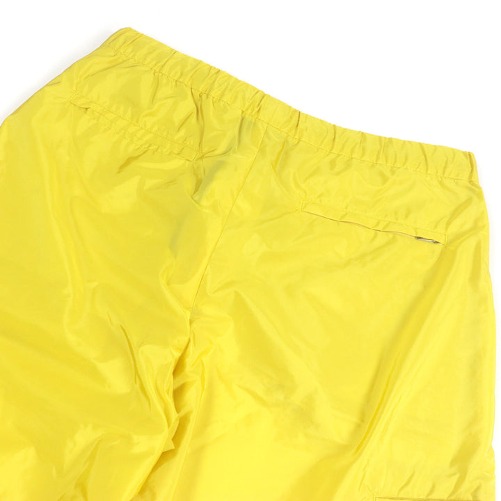 未使用品□PRADA プラダ 2021年製 SPH153 Re-NYLON トライアングルロゴ 三角プレート ショートパンツ イエロー S イタリア製 正規品 メンズ