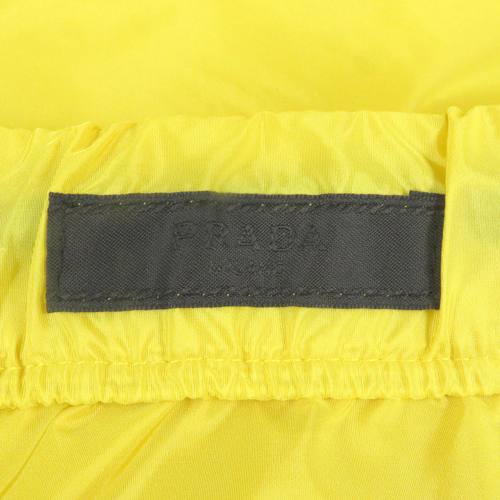 未使用品□PRADA プラダ 2021年製 SPH153 Re-NYLON トライアングルロゴ 三角プレート ショートパンツ イエロー S イタリア製 正規品 メンズ