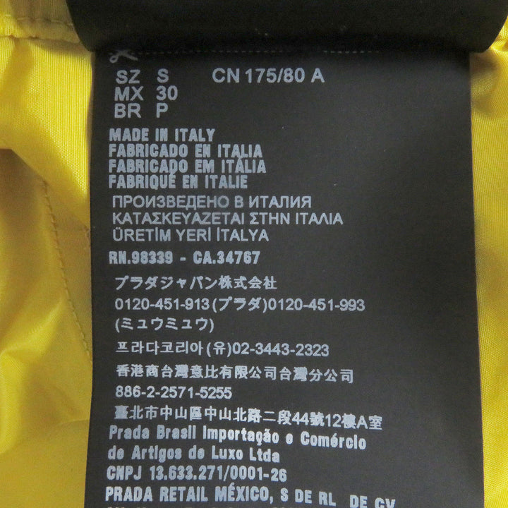 未使用品□PRADA プラダ 2021年製 SPH153 Re-NYLON トライアングルロゴ 三角プレート ショートパンツ イエロー S イタリア製 正規品 メンズ