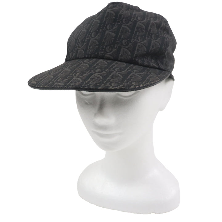 美品▼DIOR ディオール オム 933C902H4835 オブリーク レザー使い 帽子 ベースボールキャップ ダークグレー L イタリア製 正規品 メンズ