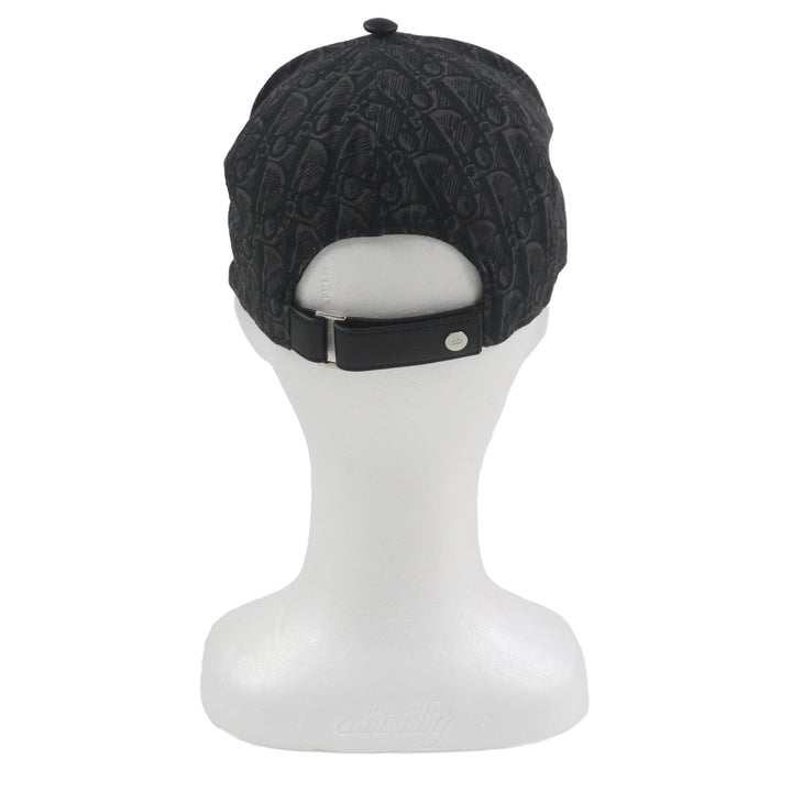 美品▼DIOR ディオール オム 933C902H4835 オブリーク レザー使い 帽子 ベースボールキャップ ダークグレー L イタリア製 正規品 メンズ