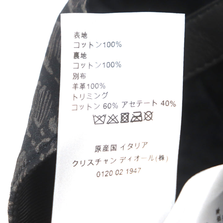 美品▼DIOR ディオール オム 933C902H4835 オブリーク レザー使い 帽子 ベースボールキャップ ダークグレー L イタリア製 正規品 メンズ