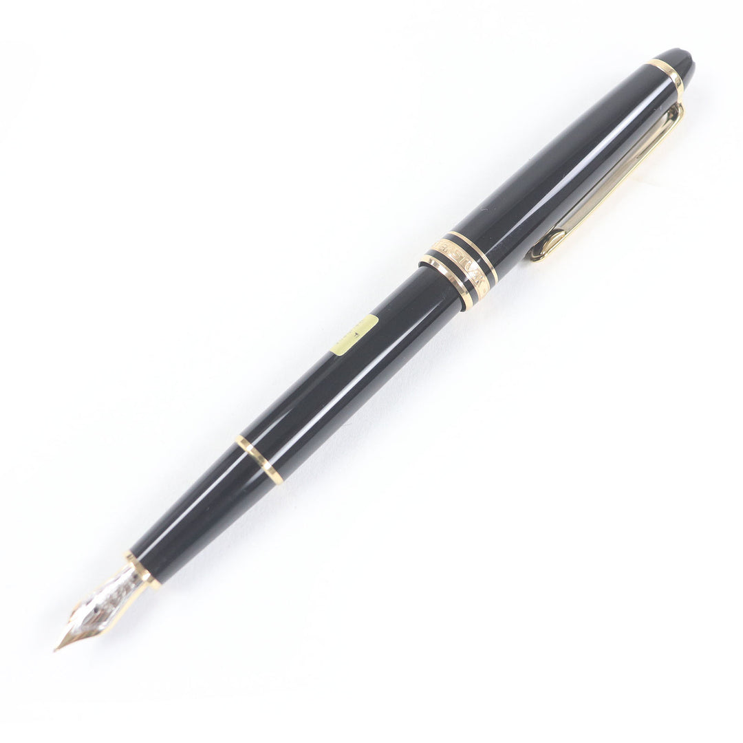 美品□MONTBLANC モンブラン マイスターシュテュック クラシック 14K Fニブ キャップ式 万年筆 ブラック ゴールド 箱付 ドイツ製 メンズ