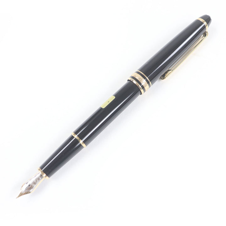 美品□MONTBLANC モンブラン マイスターシュテュック クラシック 14K Fニブ キャップ式 万年筆 ブラック ゴールド 箱付 ドイツ製 メンズ