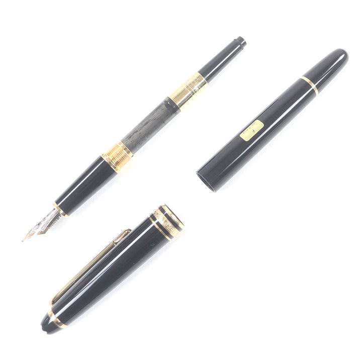 美品□MONTBLANC モンブラン マイスターシュテュック クラシック 14K Fニブ キャップ式 万年筆 ブラック ゴールド 箱付 ドイツ製 メンズ