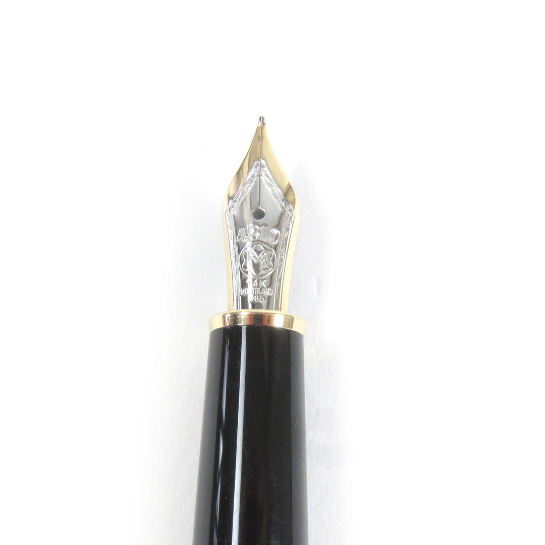 美品□MONTBLANC モンブラン マイスターシュテュック クラシック 14K Fニブ キャップ式 万年筆 ブラック ゴールド 箱付 ドイツ製 メンズ