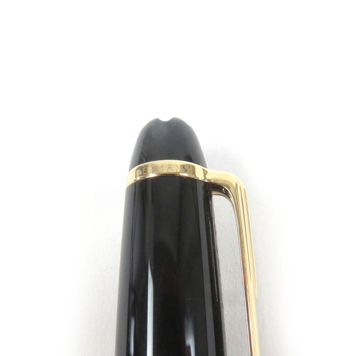 美品□MONTBLANC モンブラン マイスターシュテュック クラシック 14K Fニブ キャップ式 万年筆 ブラック ゴールド 箱付 ドイツ製 メンズ
