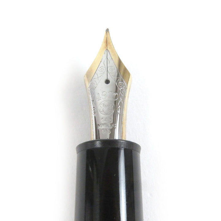 美品□MONTBLANC モンブラン マイスターシュテュック 149 ペン先14C キャップ式 万年筆 ブラック ゴールド ケース付き ドイツ製 メンズ