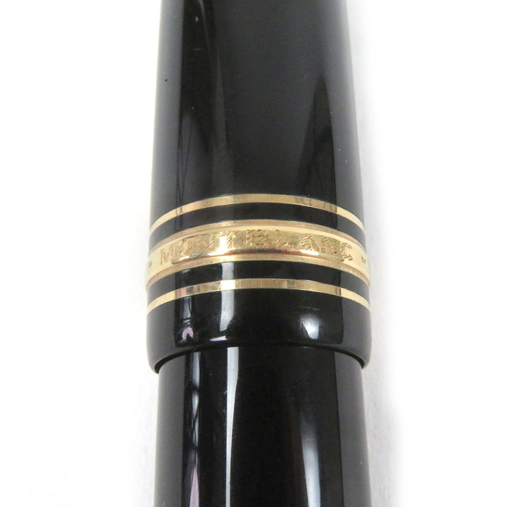 美品□MONTBLANC モンブラン マイスターシュテュック 149 ペン先14C キャップ式 万年筆 ブラック ゴールド ケース付き ドイツ製 メンズ