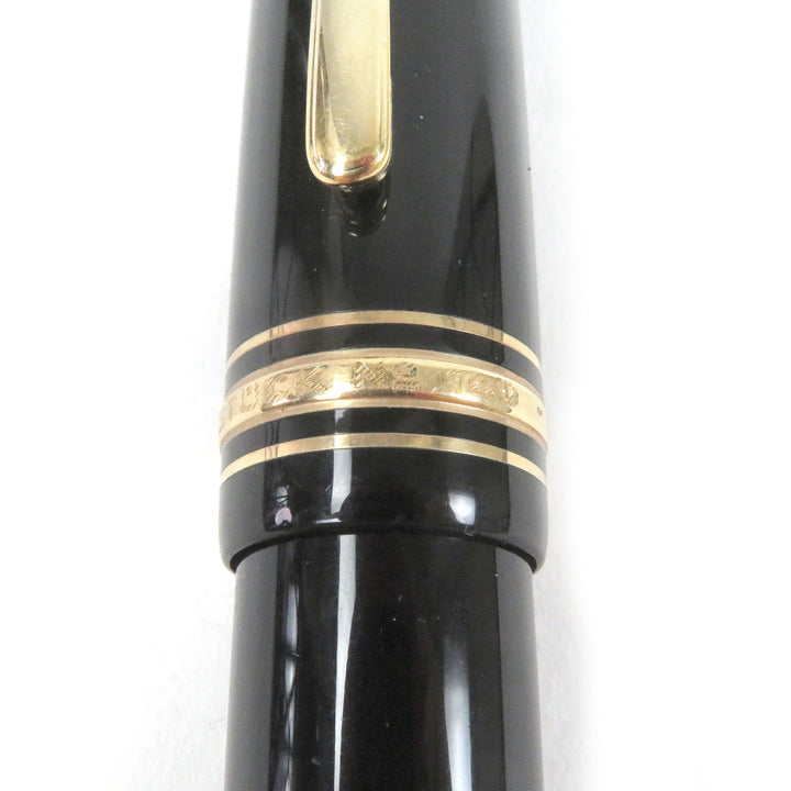 美品□MONTBLANC モンブラン マイスターシュテュック 149 ペン先14C キャップ式 万年筆 ブラック ゴールド ケース付き ドイツ製 メンズ