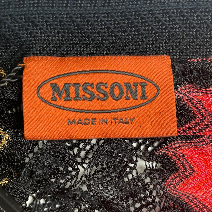 未使用品▲Missoni ミッソーニ シルク混 ロングカーディガン ワンピース 2点セット アンサンブル マルチ 38 伊製 正規品 レディース