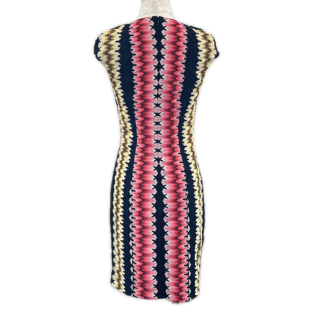 未使用品▲Missoni ミッソーニ シルク混 ロングカーディガン ワンピース 2点セット アンサンブル マルチ 38 伊製 正規品 レディース
