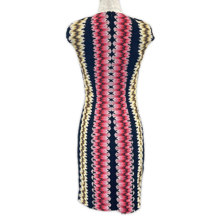 未使用品▲Missoni ミッソーニ シルク混 ロングカーディガン ワンピース 2点セット アンサンブル マルチ 38 伊製 正規品 レディース