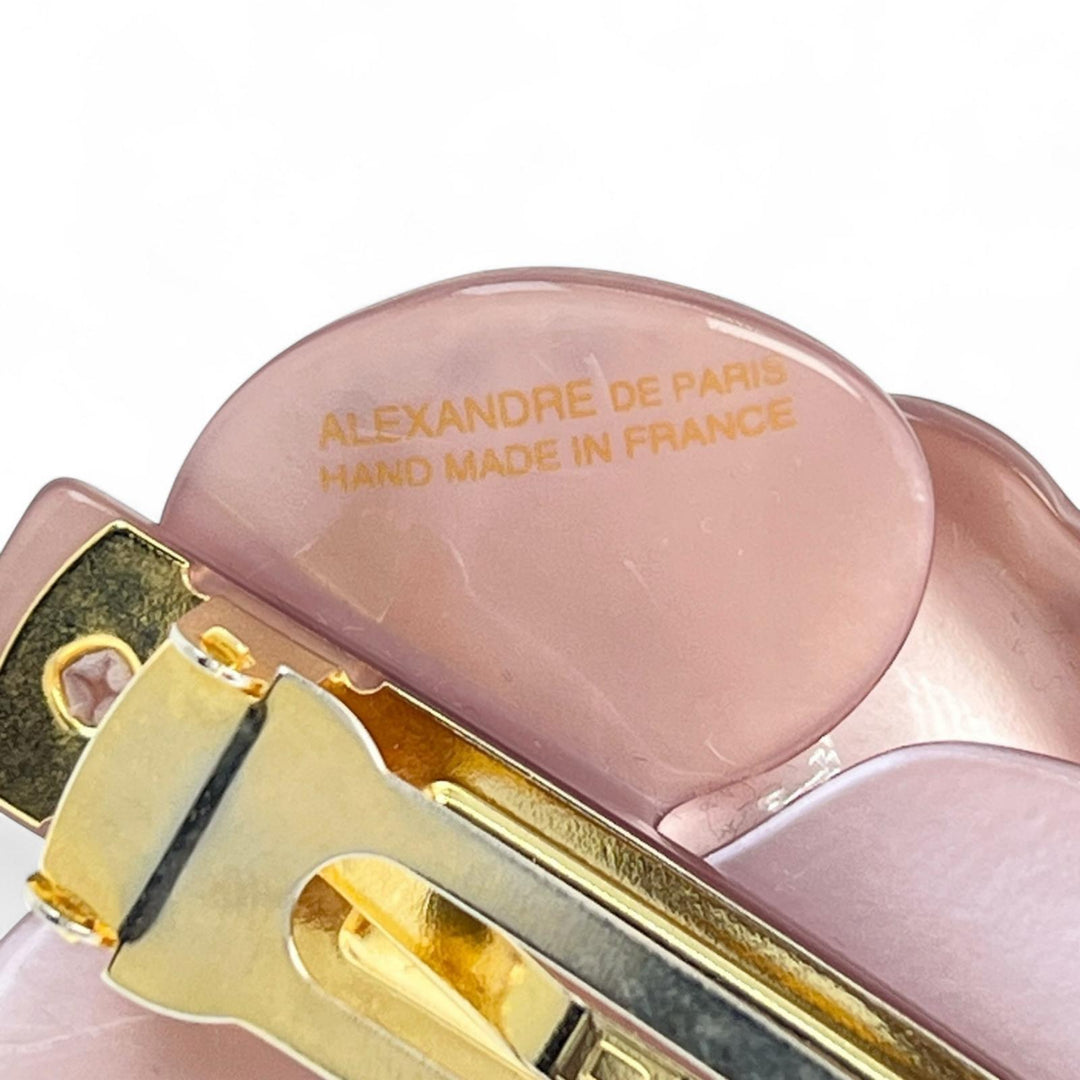 美品▲ALEXANDRE DE PARIS アレクサンドル ドゥ パリ 3個セット バレッタ マルチカラー 保存袋付き フランス製 重量100g レディース