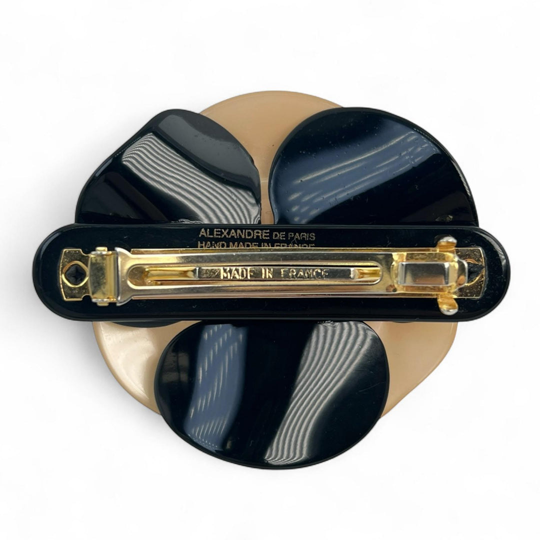 美品▲ALEXANDRE DE PARIS アレクサンドル ドゥ パリ 3個セット バレッタ マルチカラー 保存袋付き フランス製 重量100g レディース