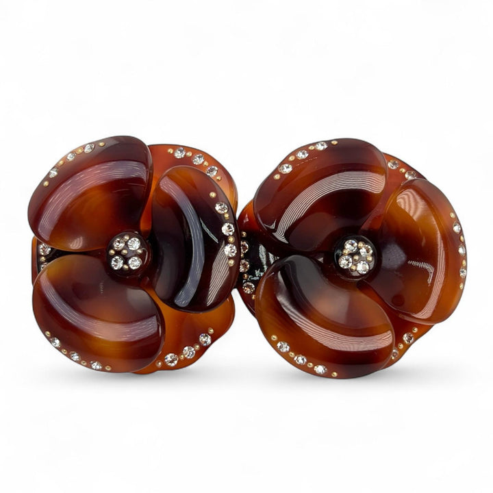 美品▲ALEXANDRE DE PARIS アレクサンドル ドゥ パリ 3個セット バレッタ マルチカラー 保存袋付き フランス製 重量100g レディース