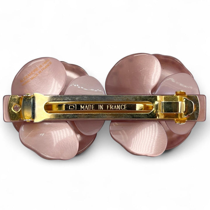 美品▲ALEXANDRE DE PARIS アレクサンドル ドゥ パリ 3個セット バレッタ マルチカラー 保存袋付き フランス製 重量100g レディース