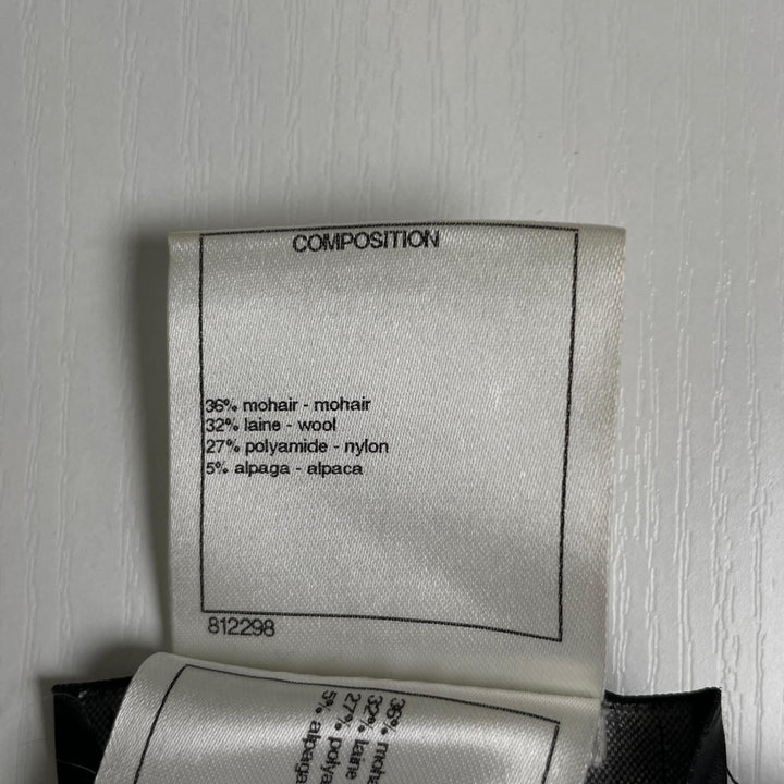 美品▲CHANEL シャネル P50100 モヘア ウール ライオンボタン フロントオープン ロング カーディガン 34 イタリア製 正規品 レディース