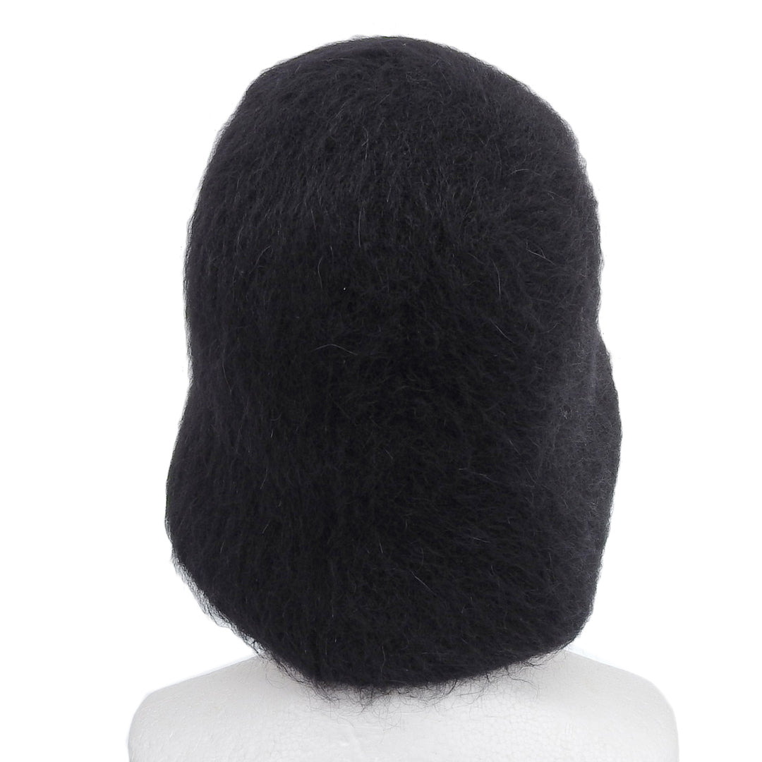 極美品▲Christian Dior クリスチャンディオール 35DTM985G102 モヘア混 CDロゴ金具 バケット ハット ブラック M 伊製 正規品 レディース