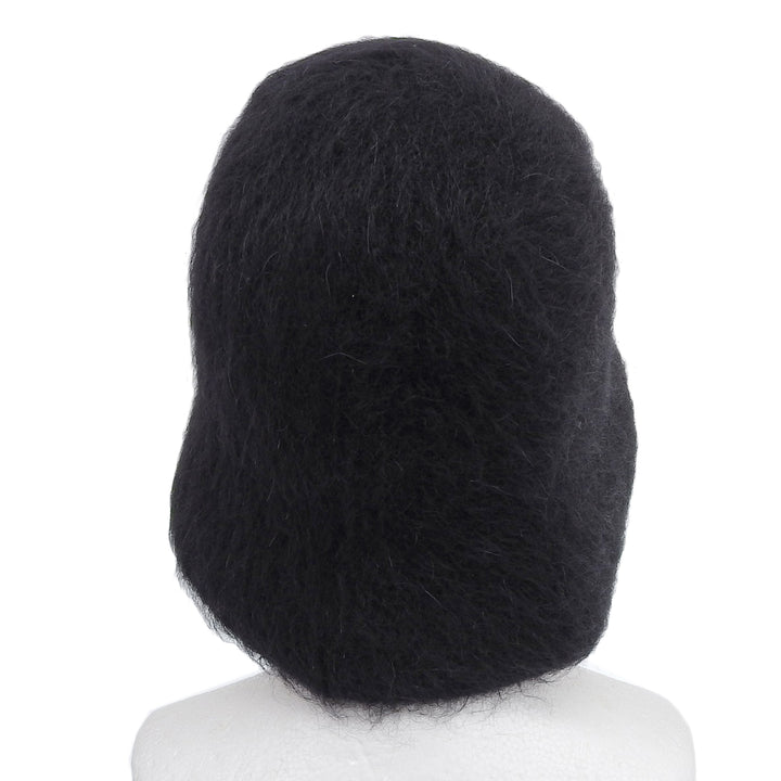 極美品▲Christian Dior クリスチャンディオール 35DTM985G102 モヘア混 CDロゴ金具 バケット ハット ブラック M 伊製 正規品 レディース