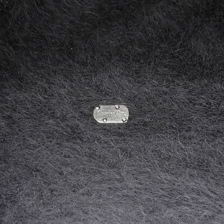 極美品▲Christian Dior クリスチャンディオール 35DTM985G102 モヘア混 CDロゴ金具 バケット ハット ブラック M 伊製 正規品 レディース