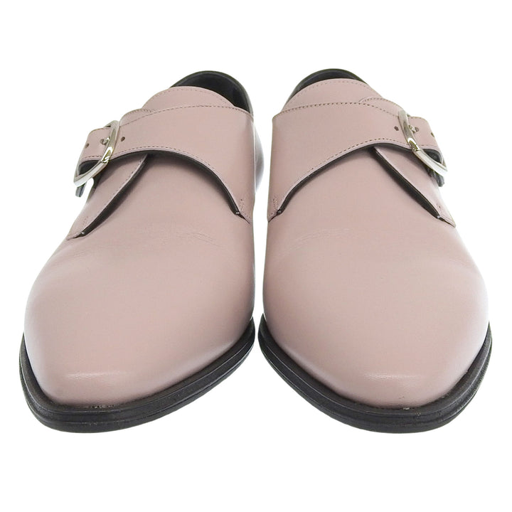 極美品▲CELINE セリーヌ JACNO ジャクノ モンクストラップ レザーシューズ ドレスシューズ ピンク 36.5 イタリア製 レディース