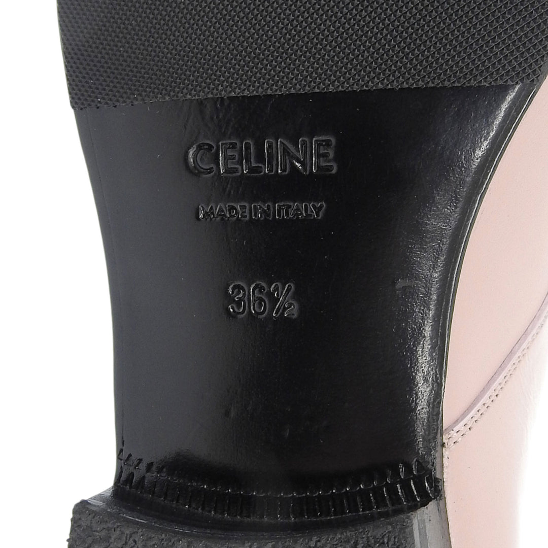 極美品▲CELINE セリーヌ JACNO ジャクノ モンクストラップ レザーシューズ ドレスシューズ ピンク 36.5 イタリア製 レディース