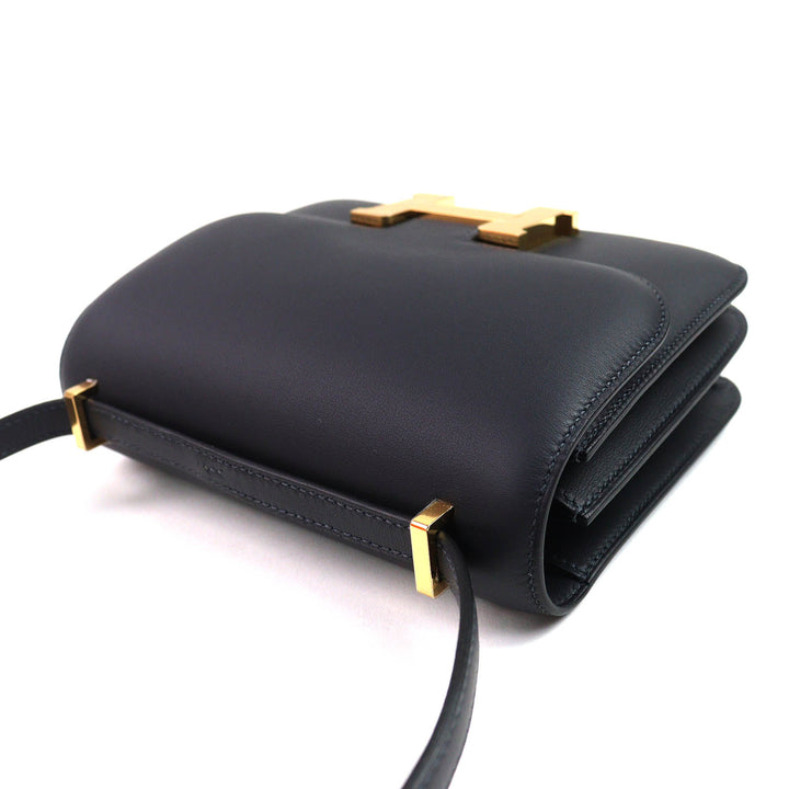 未使用品△HERMES エルメス コンスタンス3 ミニ 18 ミロワール ヴォースイフト キャバン ゴールド金具 ショルダーバッグ K刻印 箱付 仏製