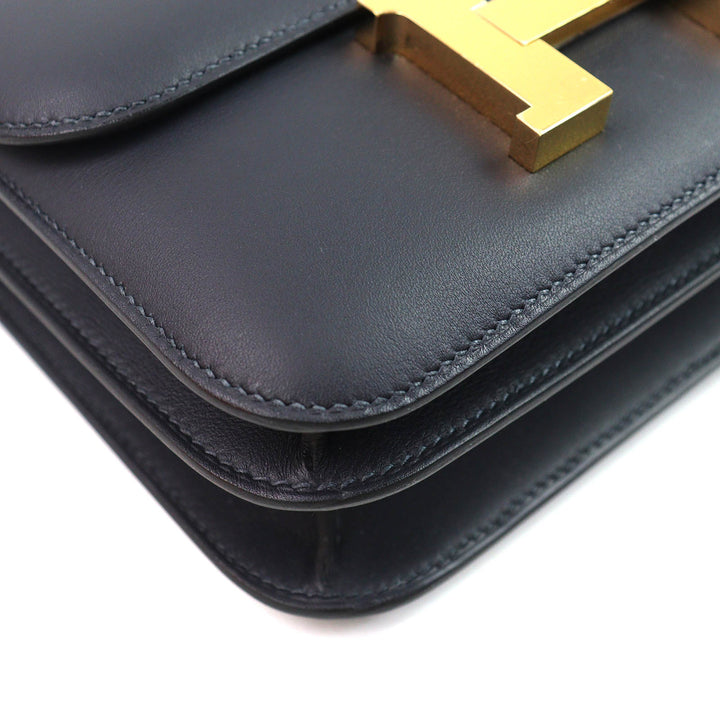 未使用品△HERMES エルメス コンスタンス3 ミニ 18 ミロワール ヴォースイフト キャバン ゴールド金具 ショルダーバッグ K刻印 箱付 仏製